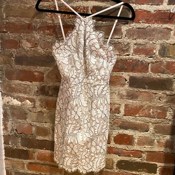 white lace ruffle maxi dress Vivienne Lace Ruffle Maxi Dress